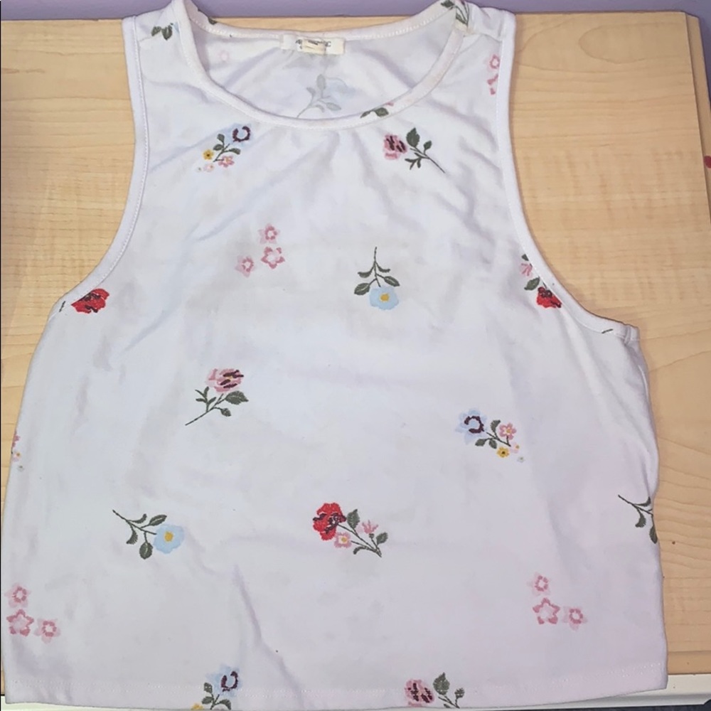 Ardenes cropped floral tank